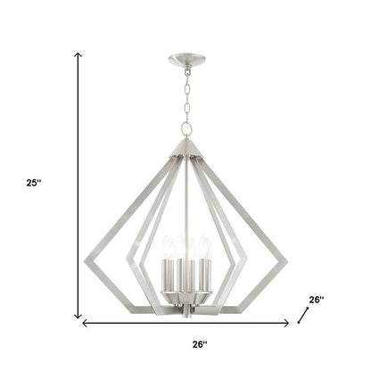 Six Light Dimmable Chandelier With Shades