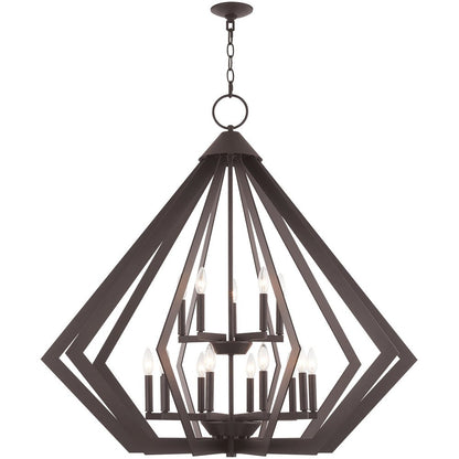 Bronze Multi Light Dimmable Chandelier With Shades