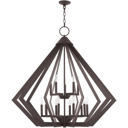 Bronze Multi Light Dimmable Chandelier With Shades
