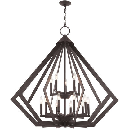 Bronze Multi Light Dimmable Chandelier With Shades