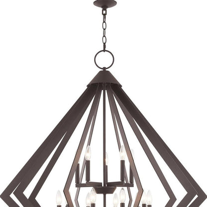 Bronze Multi Light Dimmable Chandelier With Shades