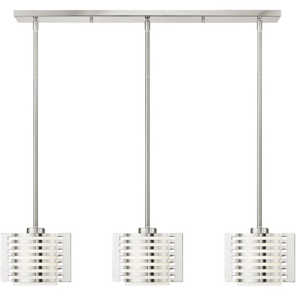 Three Light Dimmable Chandelier With Shades