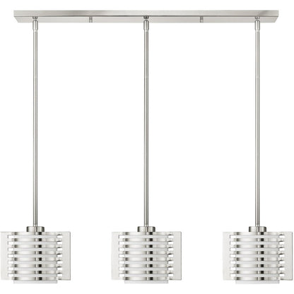 Three Light Dimmable Chandelier With Shades