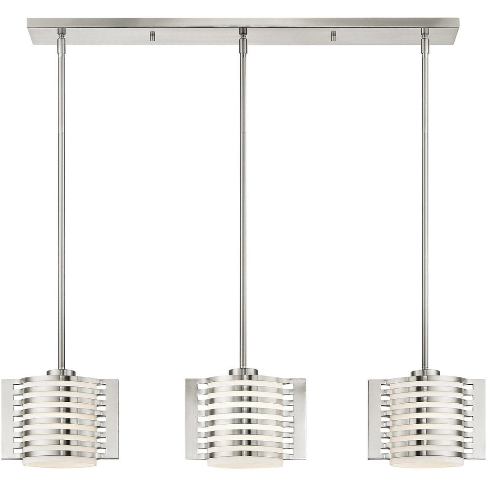 Three Light Dimmable Chandelier With Shades