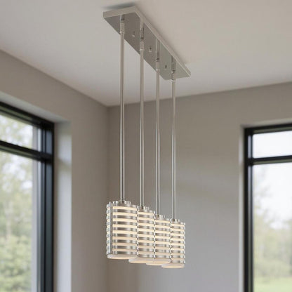 Three Light Dimmable Chandelier With Shades