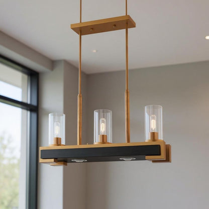 Two Light Dimmable Chandelier With Shades