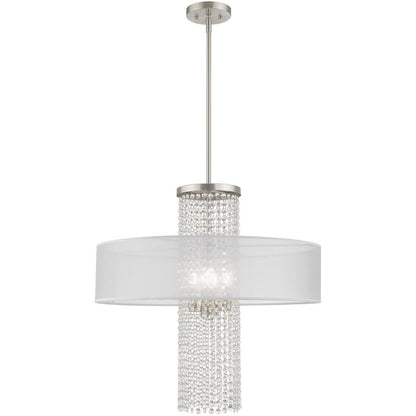 Four Light Dimmable Chandelier With Shades