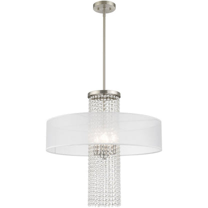 Four Light Dimmable Chandelier With Shades