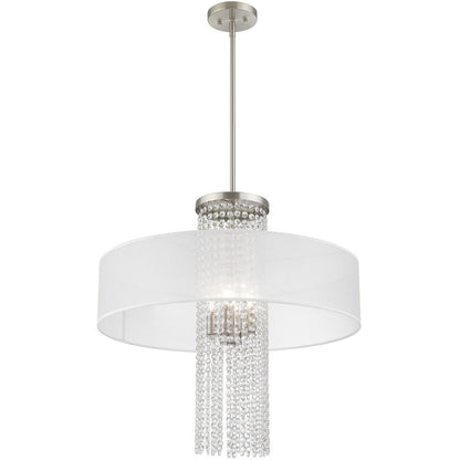 Four Light Dimmable Chandelier With Shades