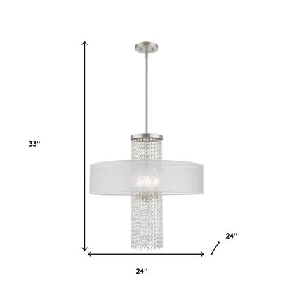 Four Light Dimmable Chandelier With Shades