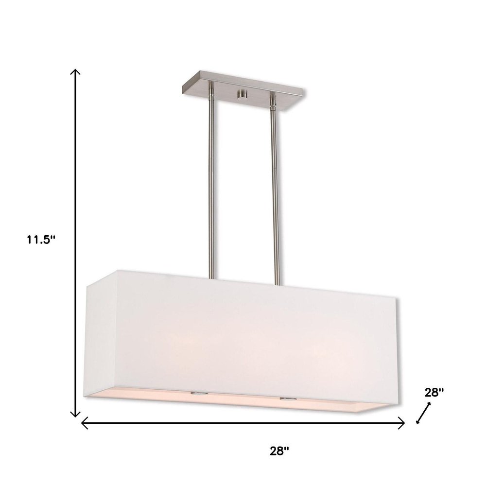 Three Light Dimmable Chandelier With Shades