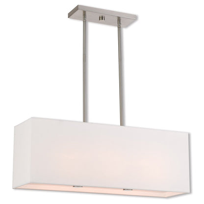 Three Light Dimmable Chandelier With Shades
