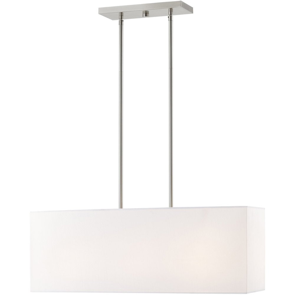Three Light Dimmable Chandelier With Shades