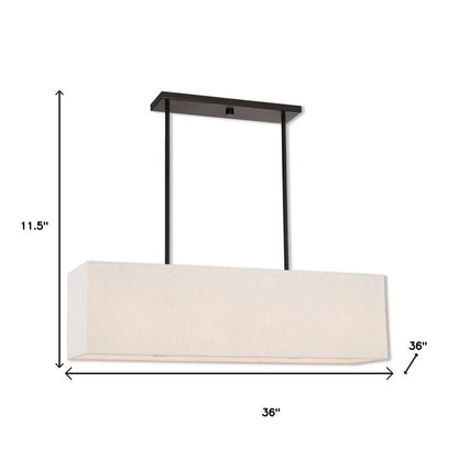 Four Light Dimmable Chandelier With Shades