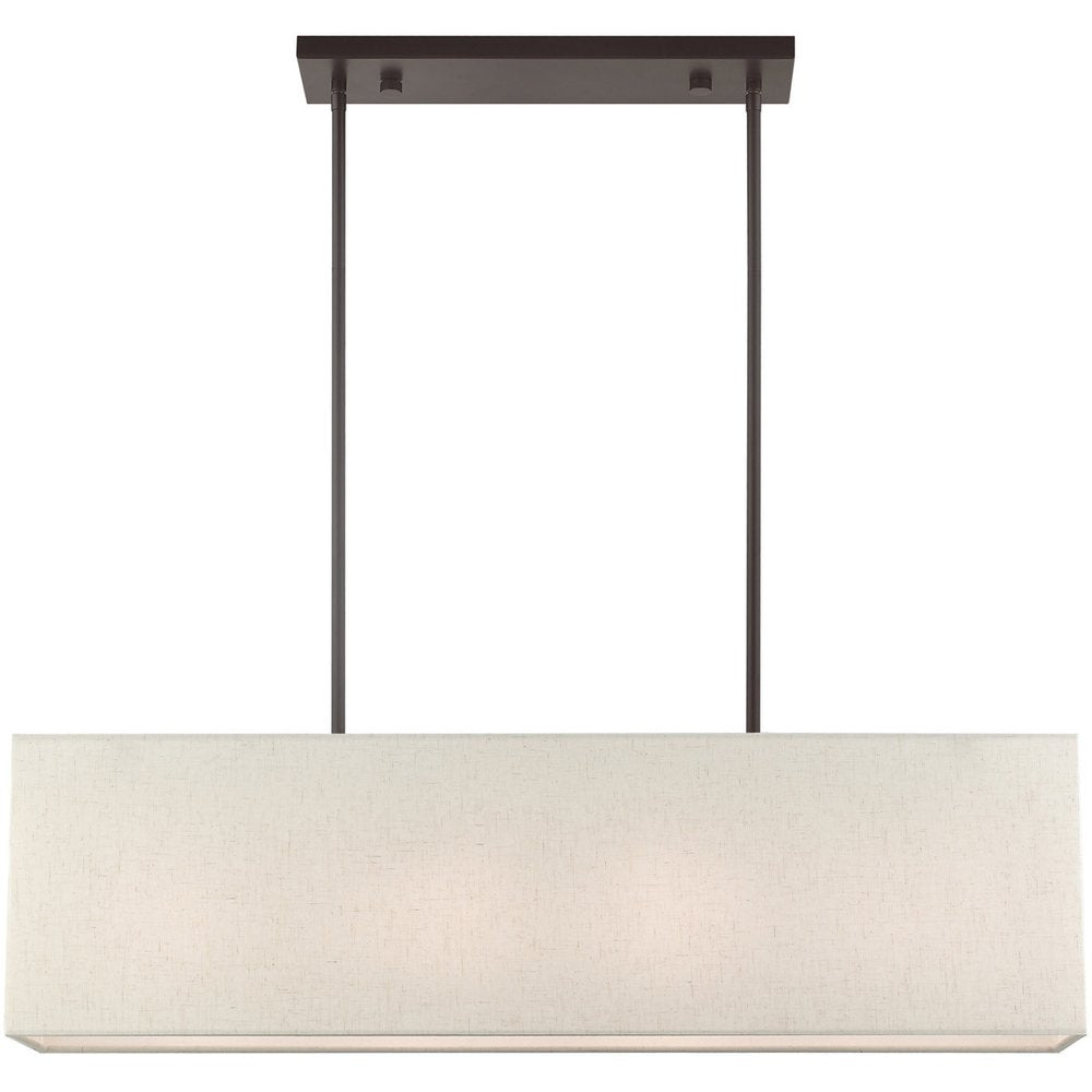 Four Light Dimmable Chandelier With Shades