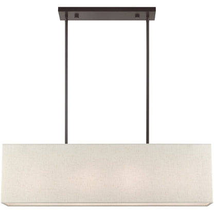 Four Light Dimmable Chandelier With Shades