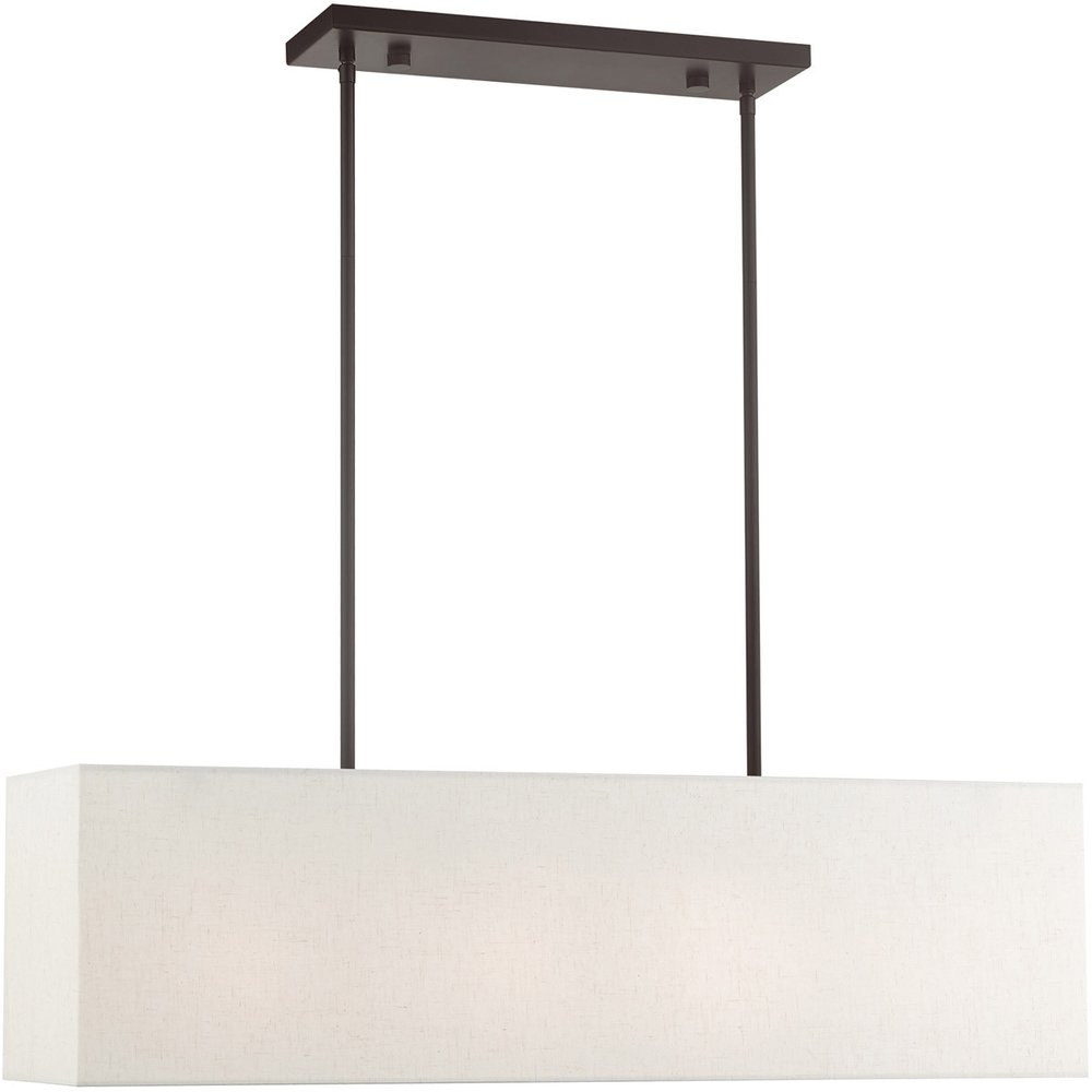 Four Light Dimmable Chandelier With Shades