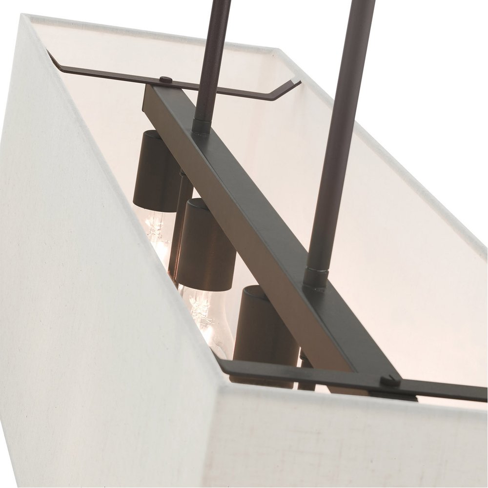 Four Light Dimmable Chandelier With Shades