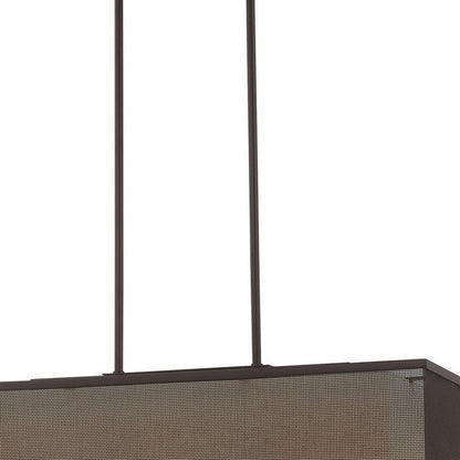 Bronze Three Light Dimmable Chandelier With Shades