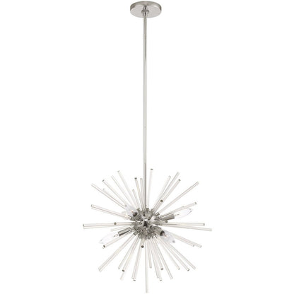 Six Light Dimmable Chandelier With Shades