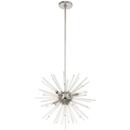Six Light Dimmable Chandelier With Shades