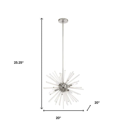 Six Light Dimmable Chandelier With Shades