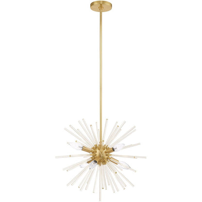 Six Light Dimmable Chandelier With Shades