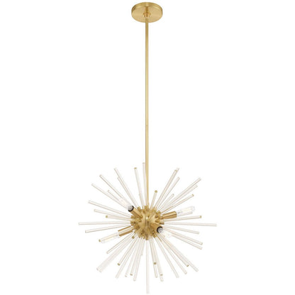 Six Light Dimmable Chandelier With Shades