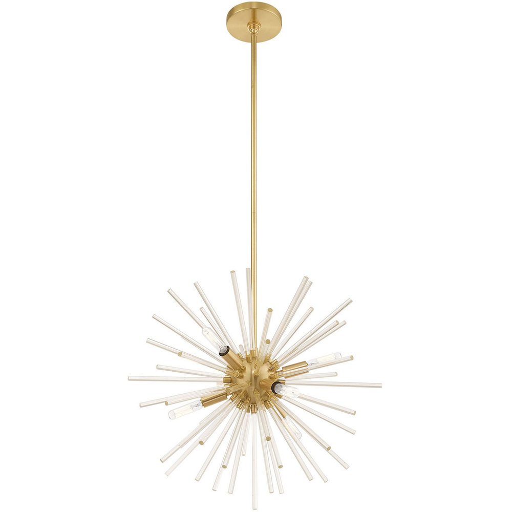 Six Light Dimmable Chandelier With Shades