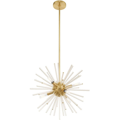 Six Light Dimmable Chandelier With Shades