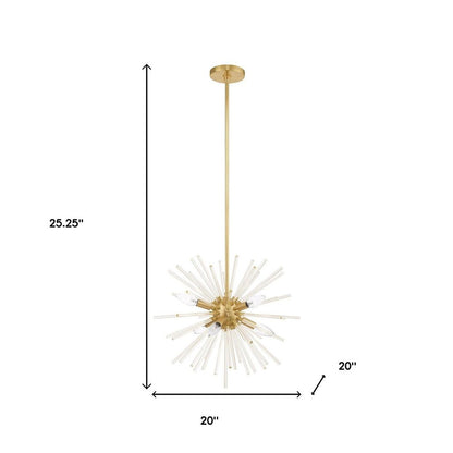 Six Light Dimmable Chandelier With Shades