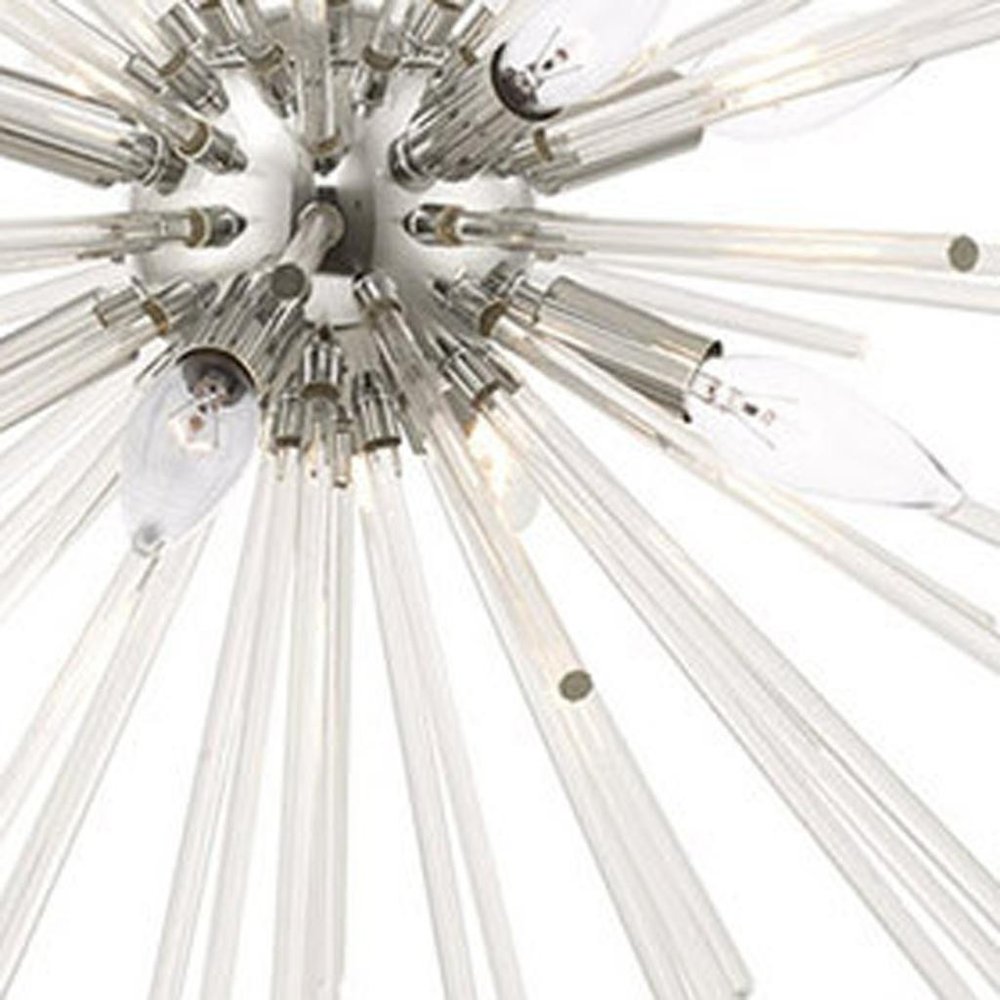 Eight Light Dimmable Chandelier With Shades