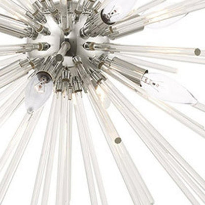 Eight Light Dimmable Chandelier With Shades