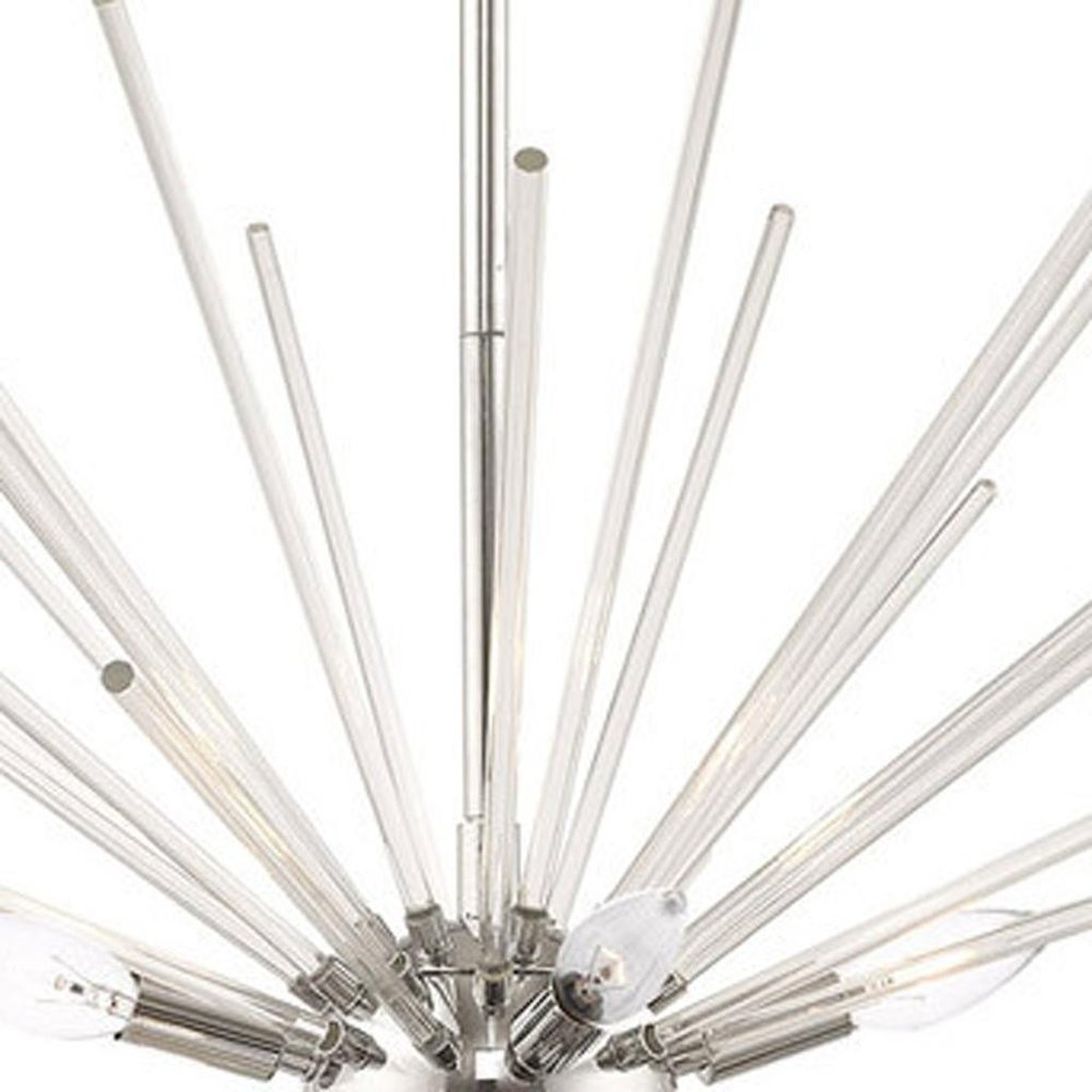 Eight Light Dimmable Chandelier With Shades