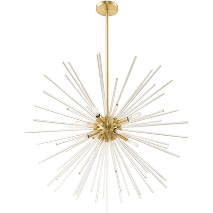 Eight Light Dimmable Chandelier With Shades