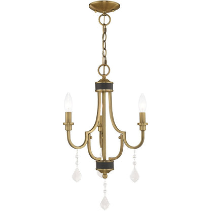 Three Light Dimmable Chandelier With Shades