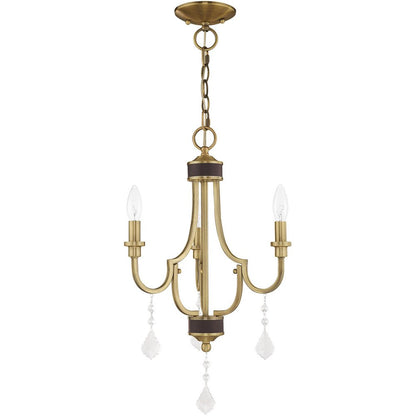 Three Light Dimmable Chandelier With Shades