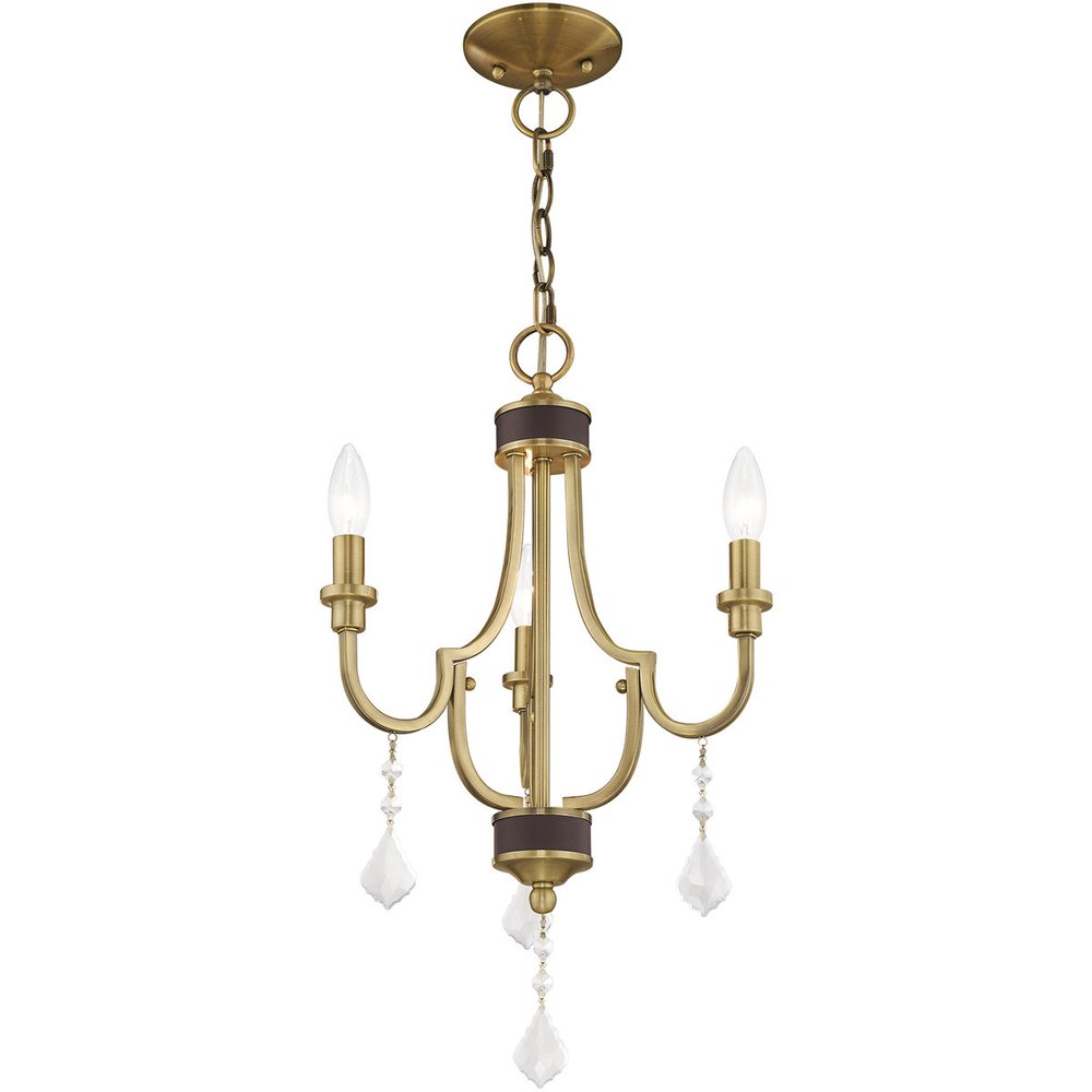 Three Light Dimmable Chandelier With Shades