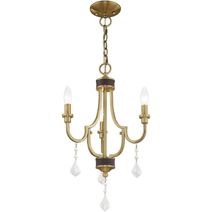 Three Light Dimmable Chandelier With Shades