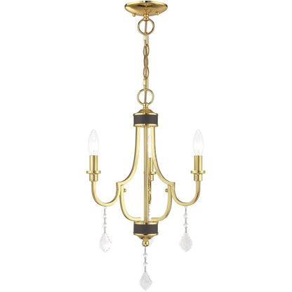 Three Light Dimmable Chandelier With Shades