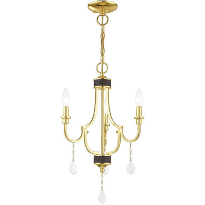 Three Light Dimmable Chandelier With Shades