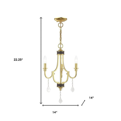 Three Light Dimmable Chandelier With Shades