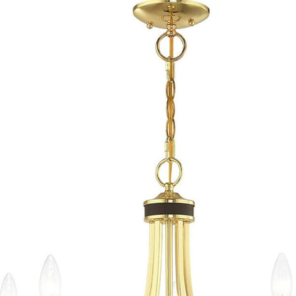 Five Light Dimmable Chandelier With Shades