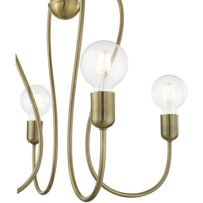 Four Light Dimmable Chandelier With Shades