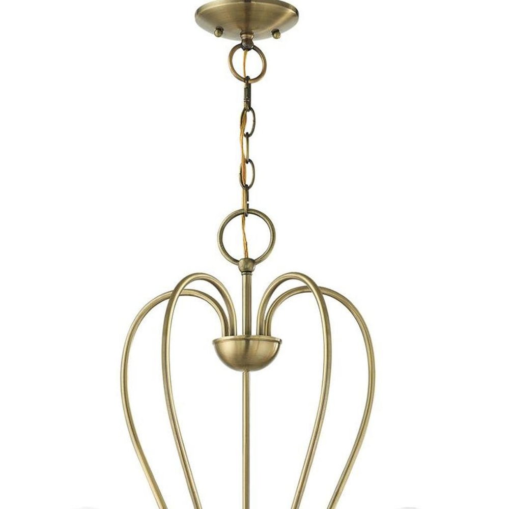 Five Light Dimmable Chandelier With Shades