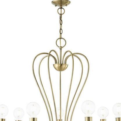 Seven Light Dimmable Chandelier With Shades
