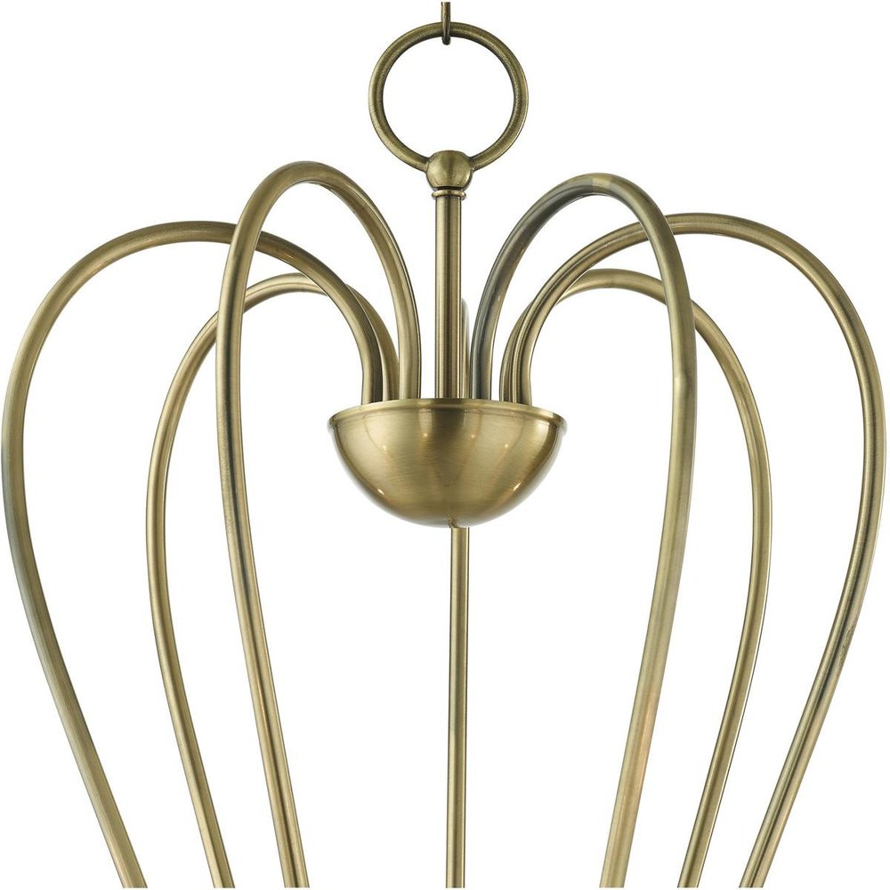 Seven Light Dimmable Chandelier With Shades