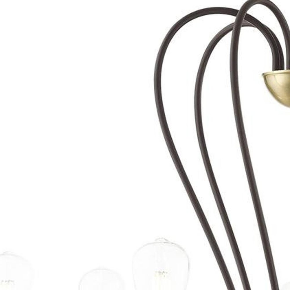 Seven Light Dimmable Chandelier With Shades