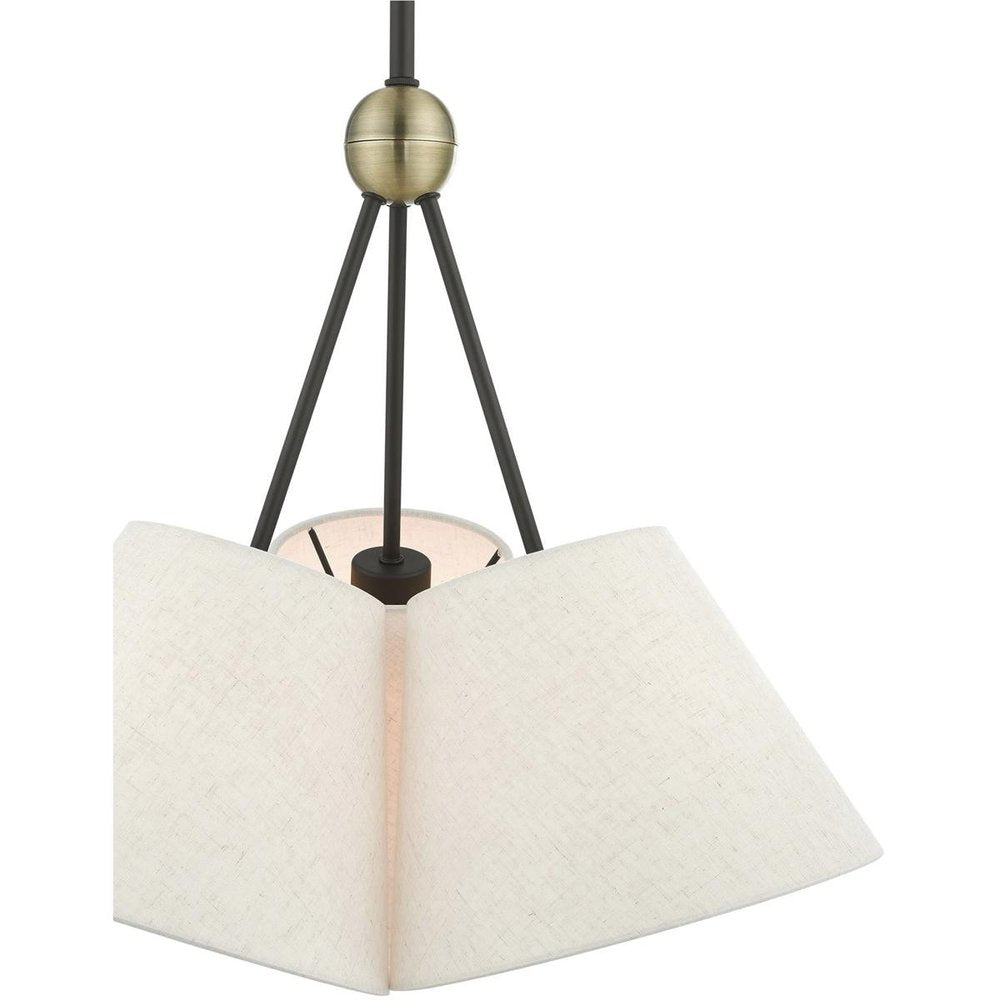 Three Light Dimmable Chandelier With Shades
