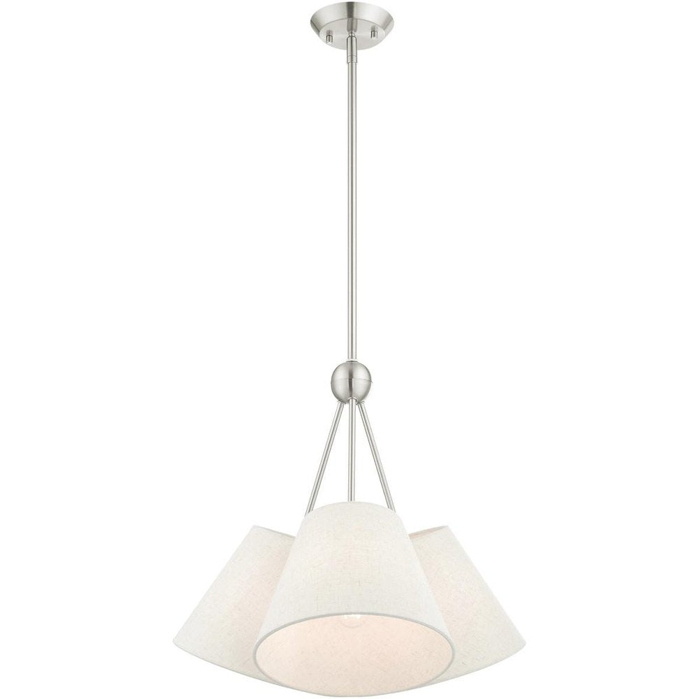 Three Light Dimmable Chandelier With Shades